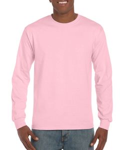 Gildan GI2400 - Herren Langarm T-Shirt 100% Baumwolle  Light Pink