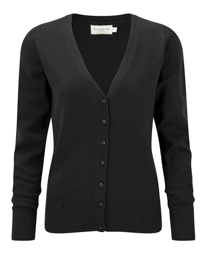 Russell Collection R-715F-0 - V-Neck Knitted Cardigan