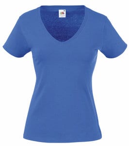 Fruit of the Loom 61-398-0 - Damen Valueweight V-Ausschnitt T-Shirt Royal Blue