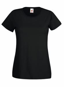 Fruit of the Loom 61-372-0 - Damen Valueweight T-Shirt Schwarz