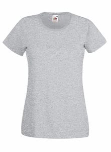 Fruit of the Loom 61-372-0 - Damen Valueweight T-Shirt Heather Grey