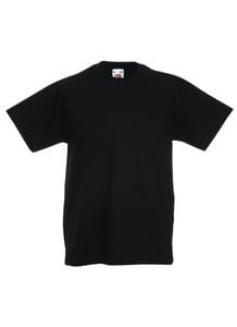 Fruit of the Loom 61-033-0 - Kinder Valueweight T-Shirt Schwarz