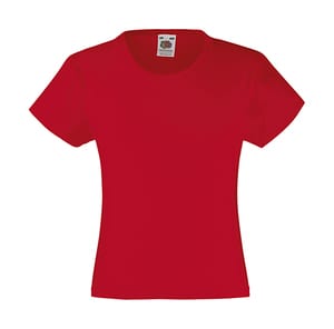 Fruit of the Loom 61-005-0 - Mädchen Valueweight T-Shirt Rot