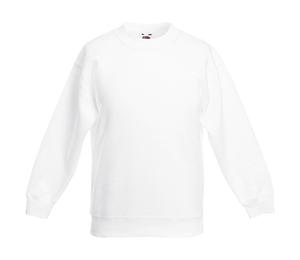 Fruit of the Loom 62-041-0 - Kinder Set-In Sweatshirt Weiß