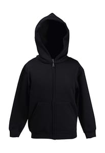 Fruit of the Loom 62-045-0 - Kids Hooded Sweat Jacket Schwarz