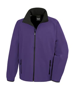 Result Core R231M - Bedruckbare Soft Shell Jacke Purple/Black