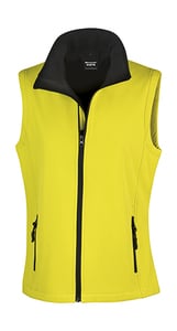 Result Core R232F - Bedruckbarer Damen Soft Shell Bodywarmer Yellow/Black