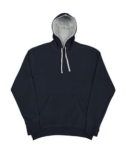 SG SG24 - Contrast Hoodie Navy/Light Oxford