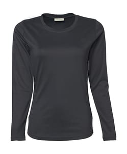 Tee Jays 590 - Ladies LS Interlock T-Shirt Dunkelgrau