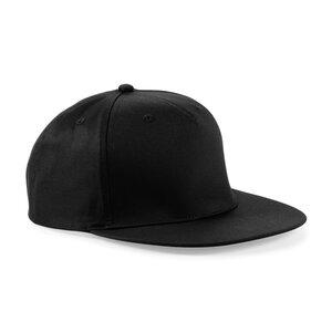 Beechfield B610 - 5-Panel Snapback Rapper Cap Schwarz