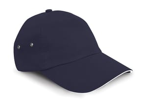 Result Headwear RC72 - Plush Sandwich Cap Navy/White