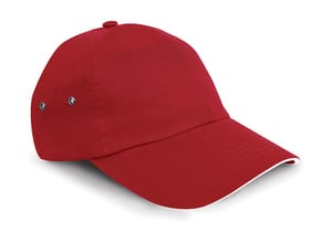 Result Headwear RC72 - Plush Sandwich Cap Red/White