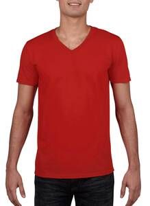 Gildan GI64V00 - Softstyle® V-Ausschnitt T-Shirt Herren Rot