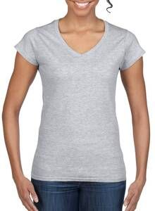 Gildan GI64V00L - Softstyle® V-Ausschnitt T-Shirt Damen Sport Grey