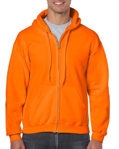 Gildan GI18600 - Kapuzen-Sweatshirt mit Reißverschluss Herren Sicherheit Orange