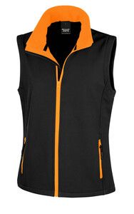 Result R232F - Core Damen Bedruckbare Softshell Weste Black / Orange