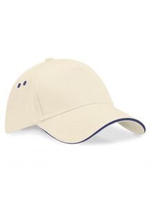 Beechfield BF15C - 5-Panel Cap 100% Baumwolle Putty/Navy