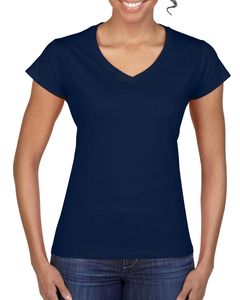Gildan GN647 - Damen T-Shirt mit V-Ausschnitt aus 100% Baumwolle Navy