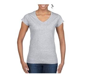 Gildan GN647 - Damen T-Shirt mit V-Ausschnitt aus 100% Baumwolle