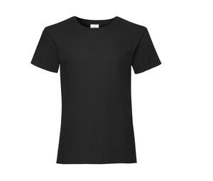 Fruit of the Loom SC229 - Mödchen T-Shirt Schwarz