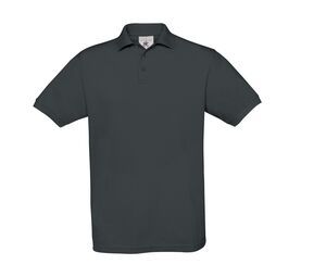 B&C BC410 - Herren Baumwoll Safran Poloshirt Dunkelgrau