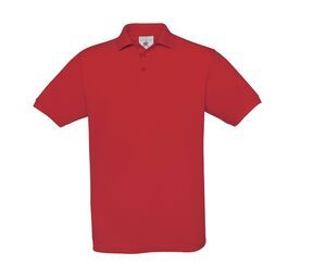 B&C BC410 - Herren Baumwoll Safran Poloshirt Rot