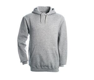 B&C BC510 - Kangaroo Pocket Hoodie aus Baumwolle für Herren Heather Grey