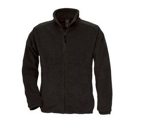 B&C BC600 - Herren Fleecejacke mit großem Reißverschluss Schwarz