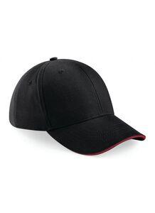 Beechfield BF020 - 6-Panel Sportkappe Black/Classic Red