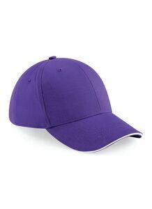 Beechfield BF020 - 6-Panel Sportkappe Purple/White