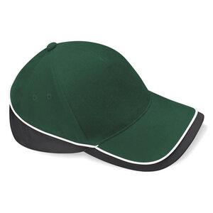 Beechfield BF171 - Teambekleidung Wettbewerbs Cap Bottle Green/Black/White