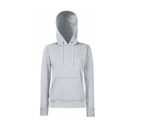 Fruit of the Loom SC269 - Frauen Hoodie mit Känguru-Tasche Heather Grey