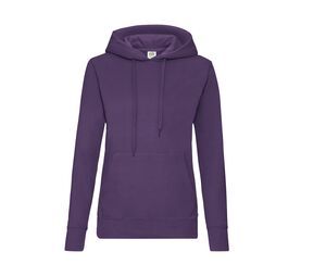 Fruit of the Loom SC269 - Frauen Hoodie mit Känguru-Tasche Lila