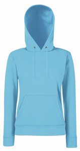 Fruit of the Loom SC269 - Frauen Hoodie mit Känguru-Tasche Azur Blue