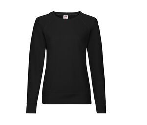 Fruit of the Loom SC361 - Langarm-Baumwoll-Sweatshirt für Damen Schwarz