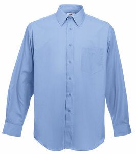 Fruit of the Loom SC410 - Herren Popeline Shirt Mid Blue