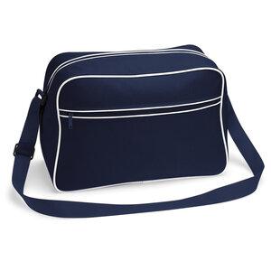 Bag Base BG140 - Retro Schultertasche Navy/White