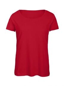 B&C BC056 - Tri-Blend T-Shirt für Damen Rot