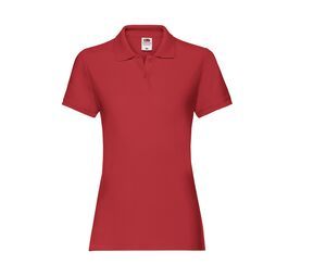 Fruit of the Loom SC386 - Damen Baumwollpoloshirt Rot