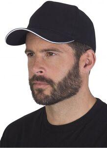 Black&Match BM910 - 100% Baumwoll 5-Panel-Kappe Black/Silver