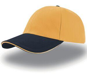 Atlantis AT003 - 6-Panel-Sandwichkappe Yellow / Navy