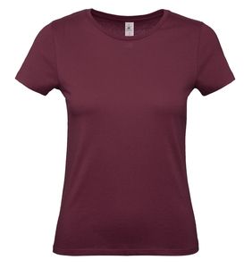 B&C BC02T - Damen T-Shirt aus 100% Baumwolle  Burgund