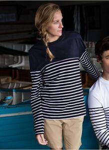 Front row FR134 - Langarm-T-Shirt Navy/White