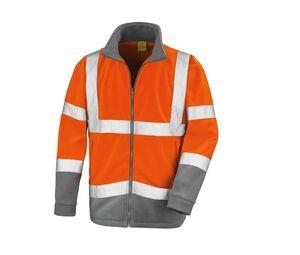 Result RS329 - Microfleece -Jacke mit hoher Sichtbarkeit Fluorescent Orange