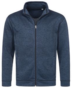 Stedman STE5850 - Fleecejacke für Herren Knit Active  Marina Blue Melange