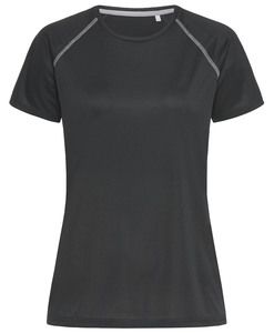 Stedman STE8130 - Rundhals-T-Shirt für Damen RAGLAN Black Opal