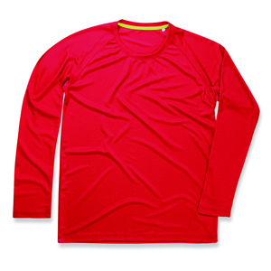 Stedman STE8420 - Langarm-Shirt für Herren Active-Dry Crimson Red
