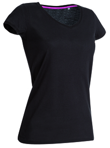 Stedman STE9130 - T-Shirt mit V-Ausschnitt für Damen Megan  Black Opal