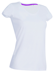 Stedman STE9130 - T-Shirt mit V-Ausschnitt für Damen Megan  Weiß