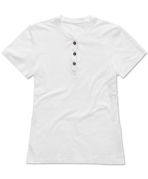 Stedman STE9530 - Rundhals-T-Shirt mit Knöpfen für Damen Sharon 